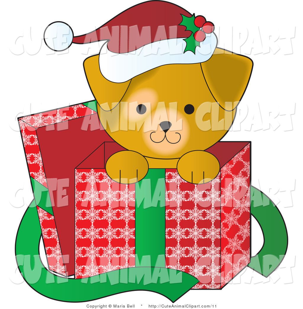 1024x1044 Clip Art Of A Cute Puppy Inside A Christmas Box By Maria Bell