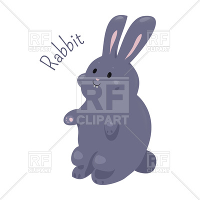 400x400 Cute Rabbit Royalty Free Vector Clip Art Image