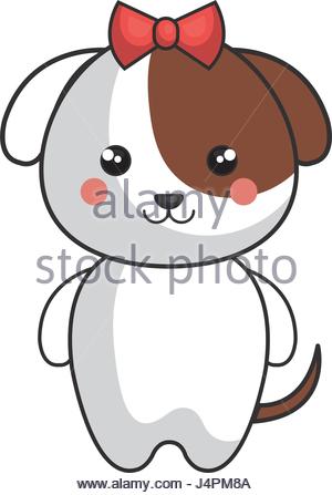 300x447 Cute And Tender Female Dog Kawaii Style Stock Vector Art