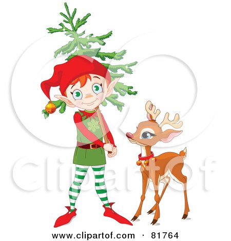 450x470 Royalty Free (Rf) Clipart Of Reindeers, Illustrations, Vector