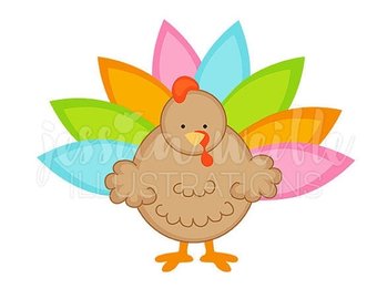 340x270 On Sale Tropical Turkeys Cute Digital Clipart, Commercial Use Ok
