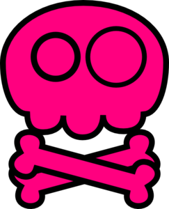 243x300 Pink Skull Clip Art