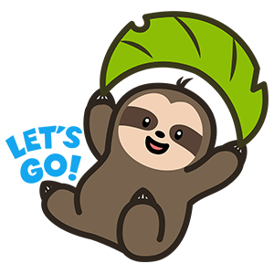 300x300 Cute Sloth Stickers By Stycker Llc
