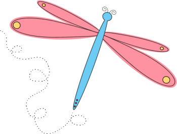 350x264 Spring Dragonfly Clip Art