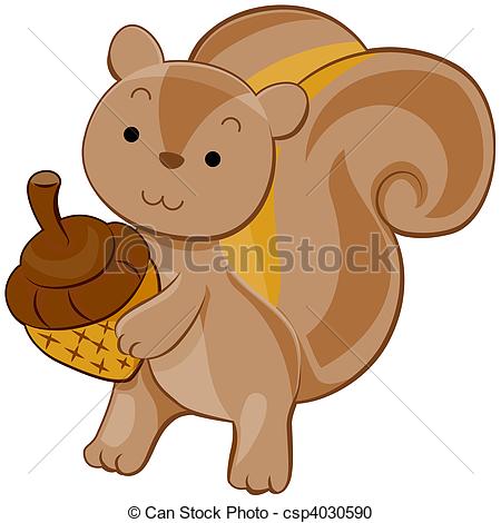 450x470 Cute Squirrel Stock Illustration