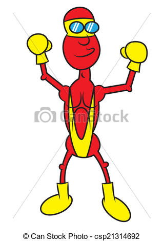 318x470 Cute And Funny Super Hero. Cute Anorexic Superhero Vector Eps