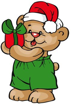 236x343 Christmas Teddy Bear Clip Art