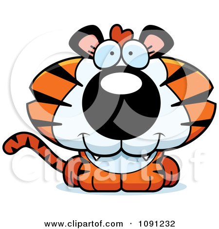 450x470 Clipart Strong Bully Tiger Grinning