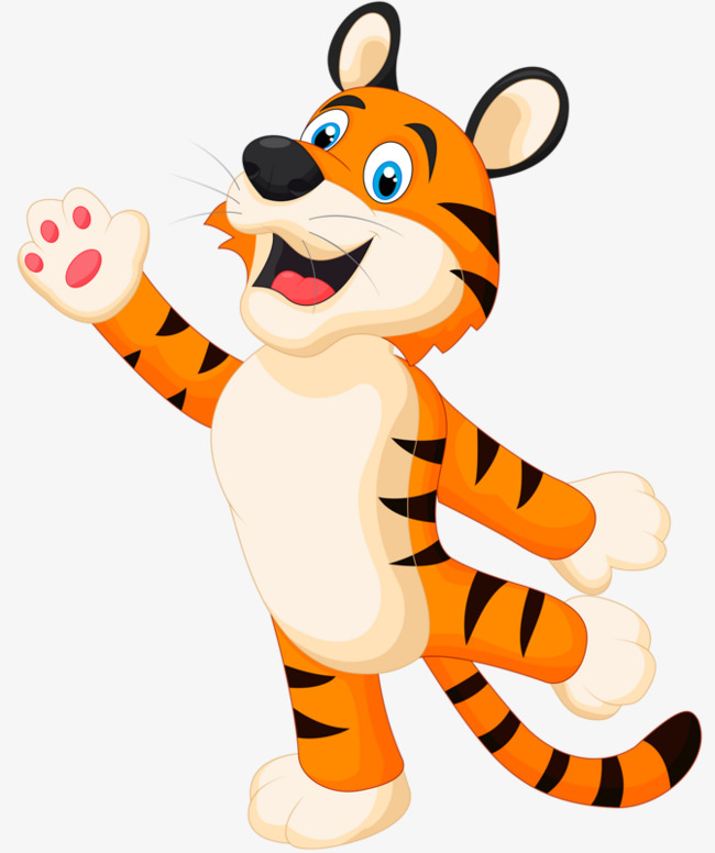 650x776 Cute Tiger, Hand Painted, Animation, Good Looking Png Image