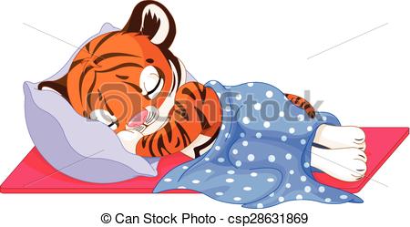 450x249 Illustration Of Cute Tiger Sleeping Clip Art Vector
