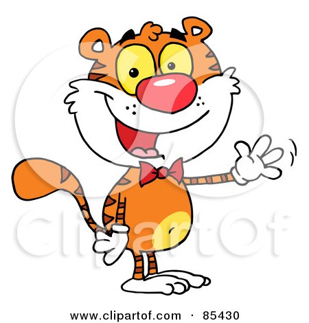 450x470 Royalty Free (Rf) Clipart Illustration Of Cute Tiger Wearing