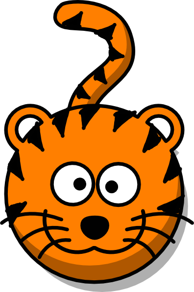 396x597 Tiger Head No Body Clip Art