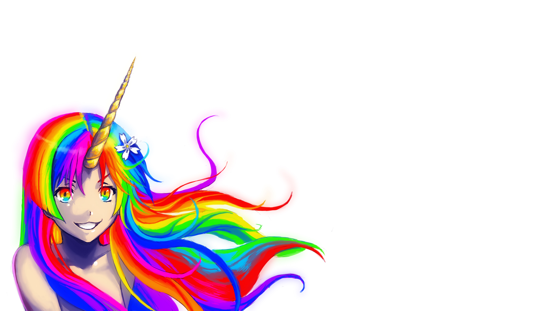 1920x1080 Unicorn Clipart Cute Anime