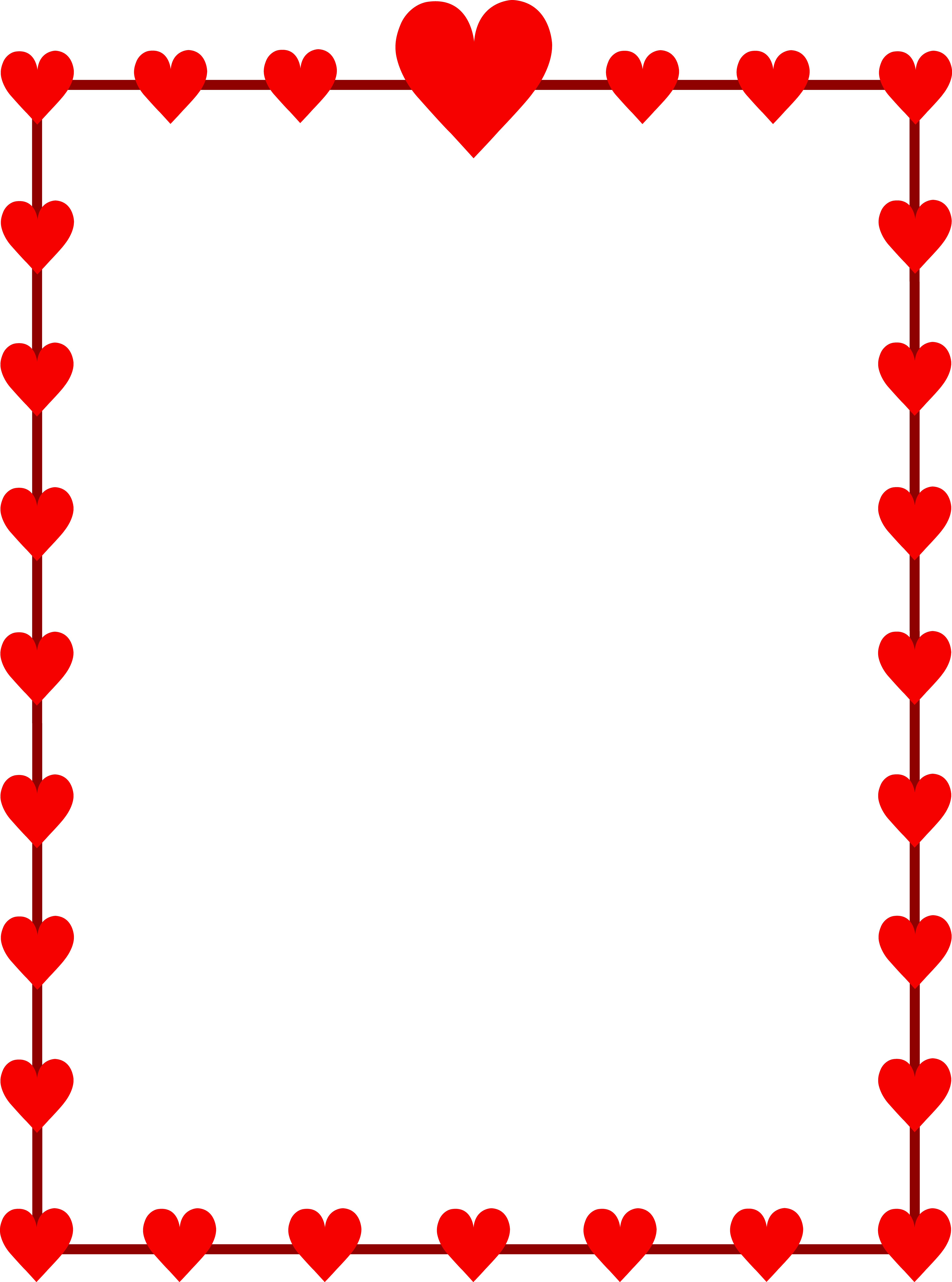 5952x8014 Heart Border Clip Art Clipart Panda