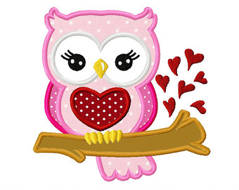 340x270 Valentine Owl Clip Art