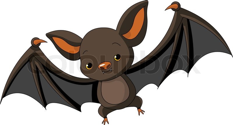 800x428 Illustration Of Cute Cartoon Halloween Bat Flying Stock Vector
