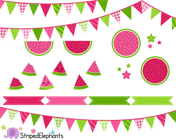 570x453 Watermelon Clip Art Digital Clipart Instant Download