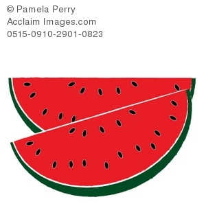 300x300 Watermelon Slices Royalty Free Clip Art Picture