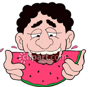 300x295 Watermelon Clipart Bitten