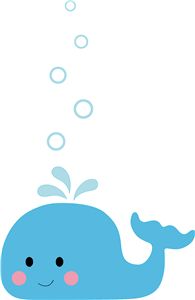 195x300 Little Blue Whale Clip Art