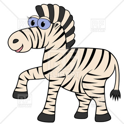 400x400 Cute Cartoon Zebra Royalty Free Vector Clip Art Image