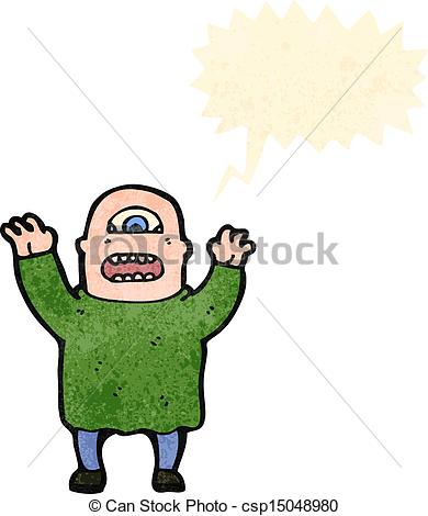 390x470 Cartoon Cyclops Vector