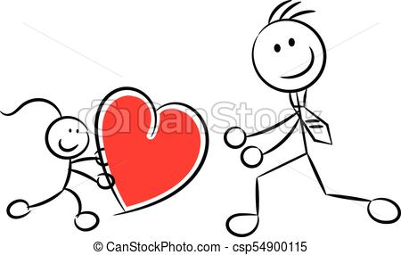 450x286 Daughter Bringing Big Heart Daddy Sketchy Characters Vector