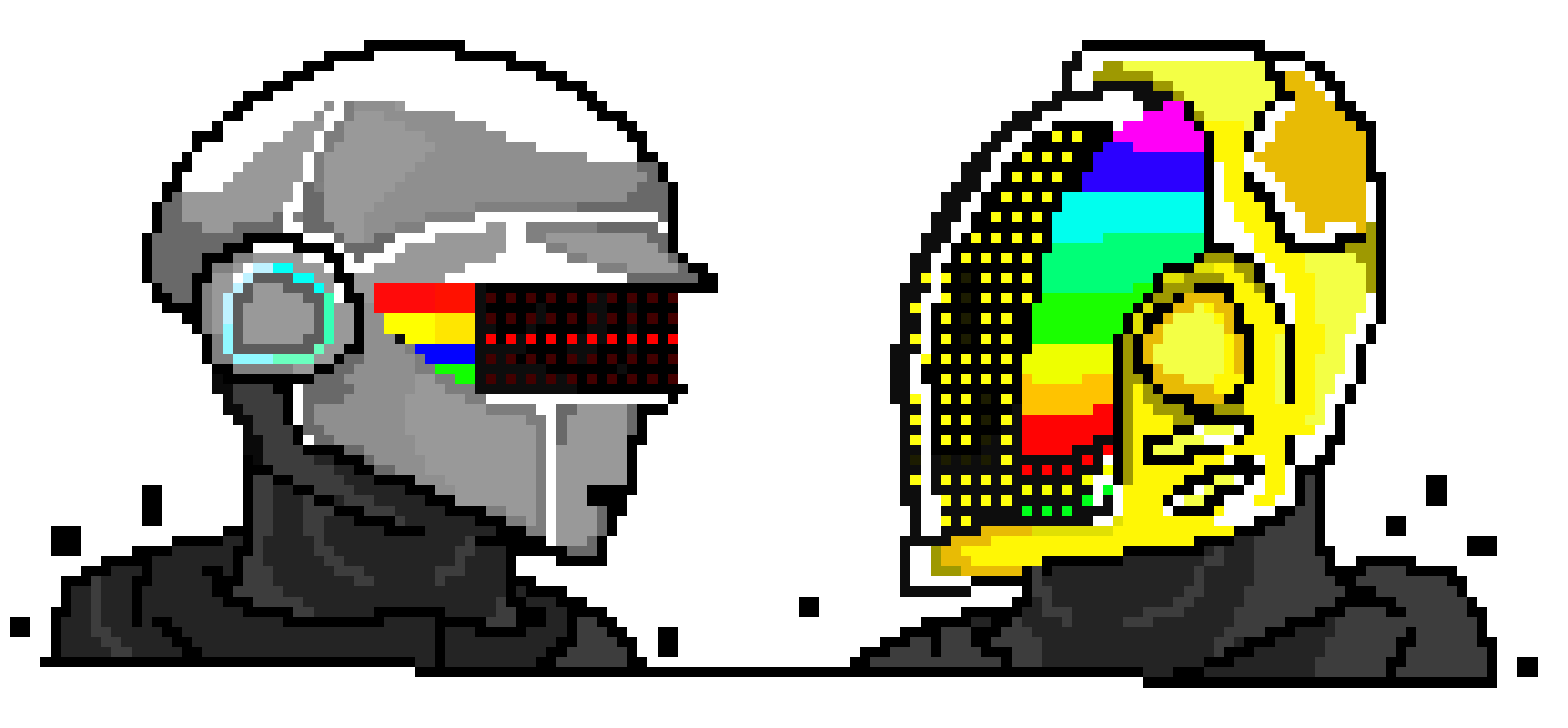 3100x1440 Daft Punk Pixel Art Maker