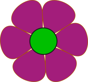 300x282 Dark Purple Flowers Clip Art