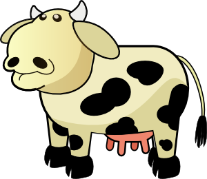 300x260 Colour Cows 1 Clip Art