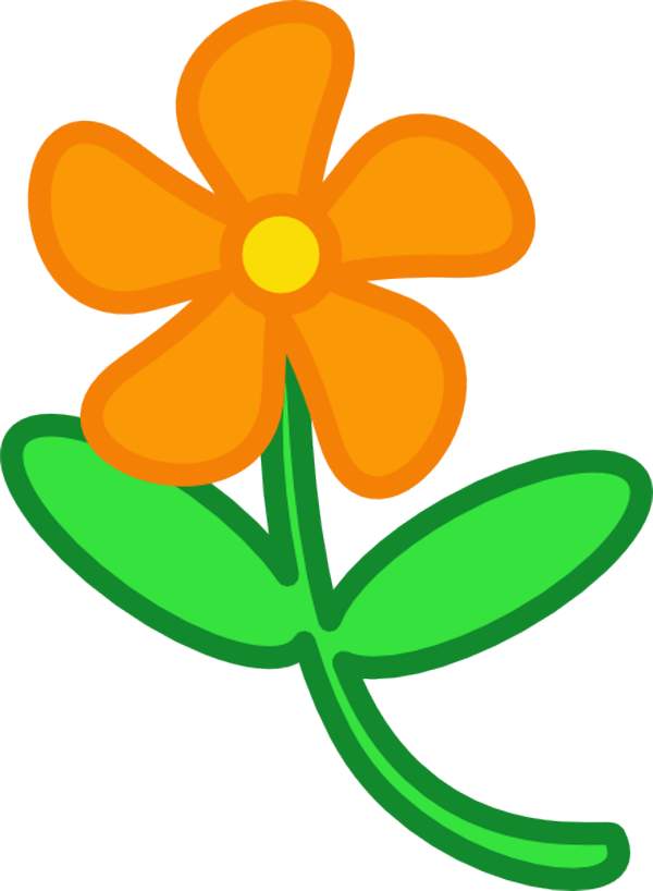 600x818 Orange Flowers Clip Art