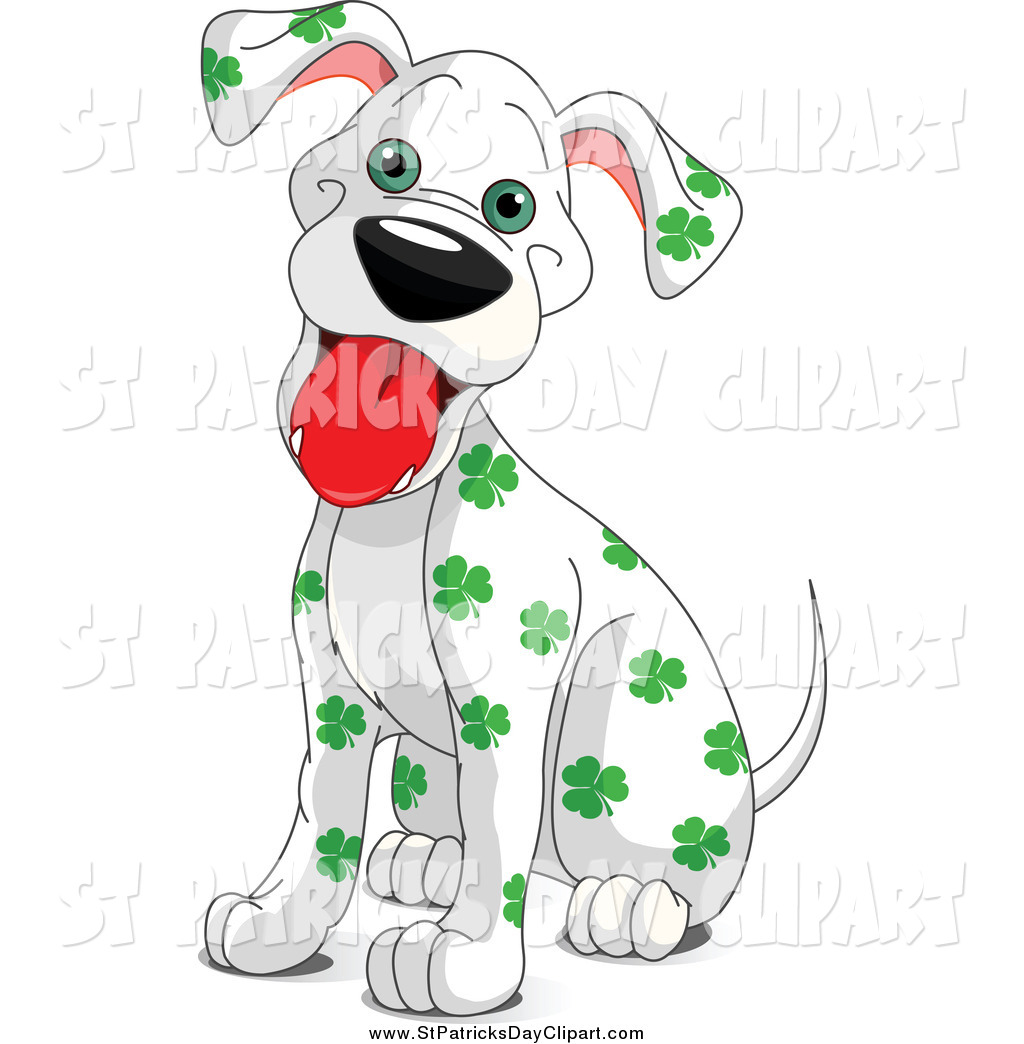 1024x1044 Clip Art Of A Clover Spotted St Patricks Day Dalmatian Puppy Dog