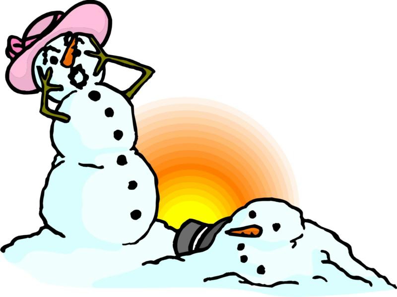 800x599 Melted Snowman Clipart