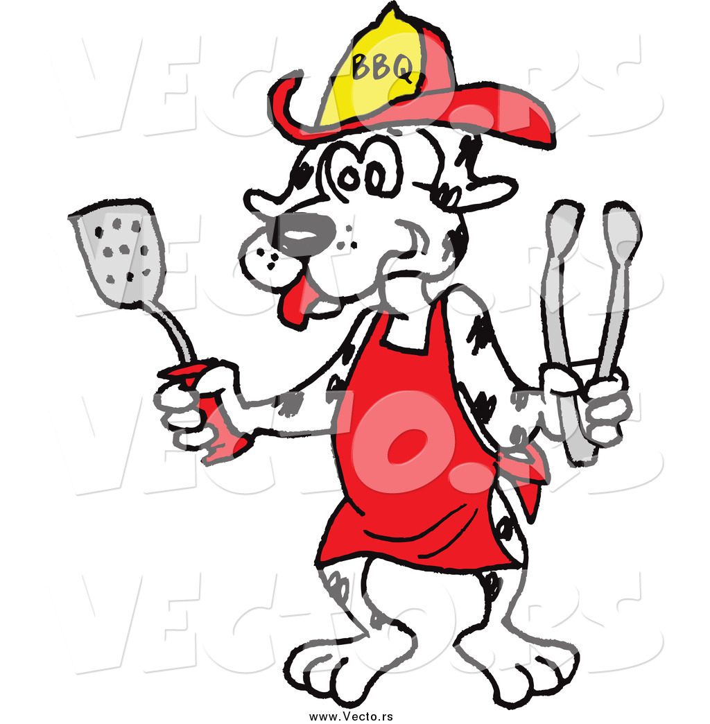 1024x1044 Vector Of Bbq Dalmatian Dog Wearingnpronnd Holding