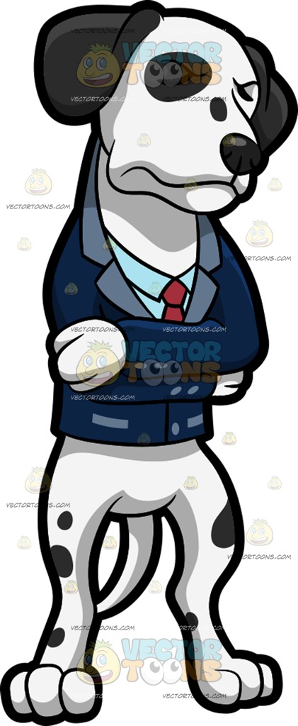 421x1024 An Angry Dalmatian In A Business Suit Cartoon Clipart Vector Toons