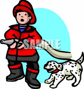 283x300 Clipart Image A Fireman And A Dalmation