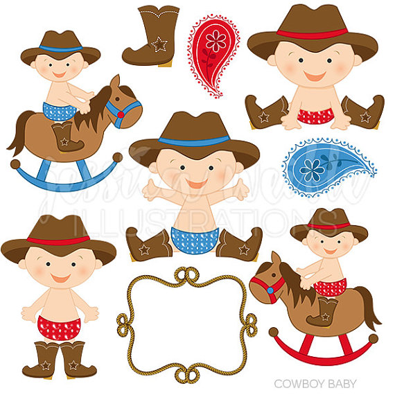 570x570 Baby Cowboy With Rope Clipart