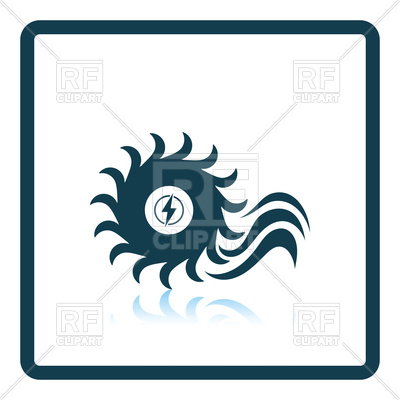 400x400 Water Turbine Icon Royalty Free Vector Clip Art Image