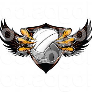 300x300 Royalty Free Clip Art Vector Logo Of A Shield And Eagle Talons