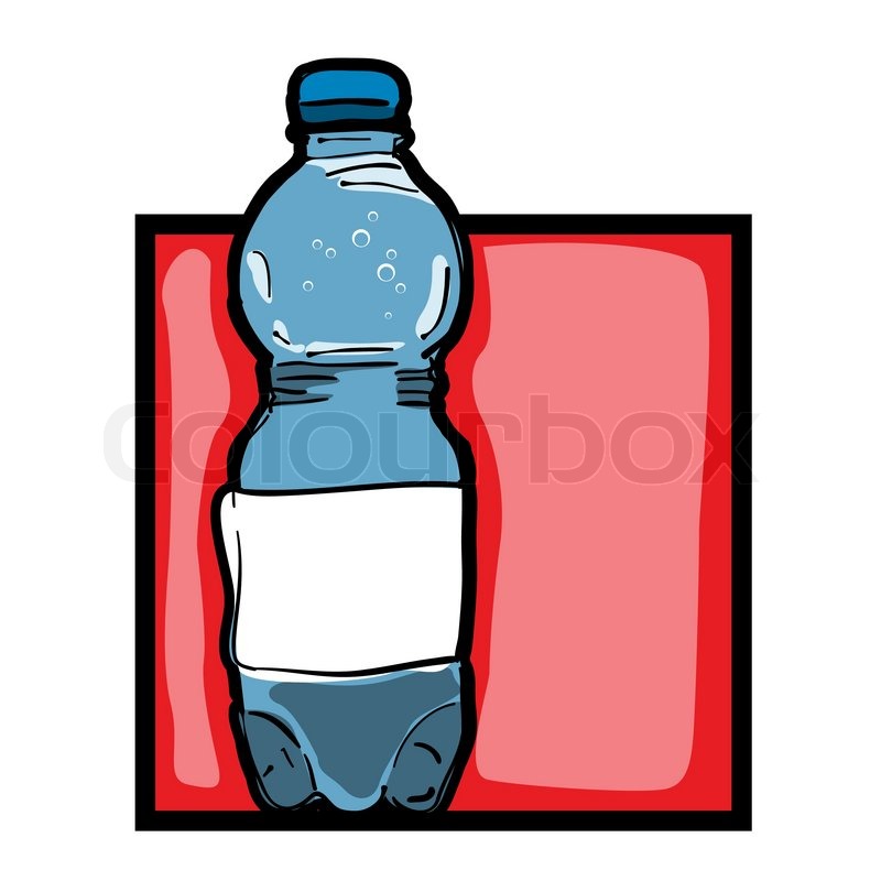 800x800 Classic Clip Art Graphic Icon With Mineral Water Bottle Stock