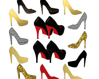 340x270 Shoe Clipart. Ladies Girls Bridal High Heels Clipart.