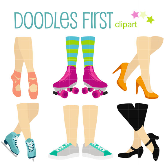 570x570 Women's Feet Dance And Activities Clip Art