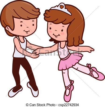 450x456 Boy Girl Ballet Dancers. Two Cute Ballerina Dancers, A Boy