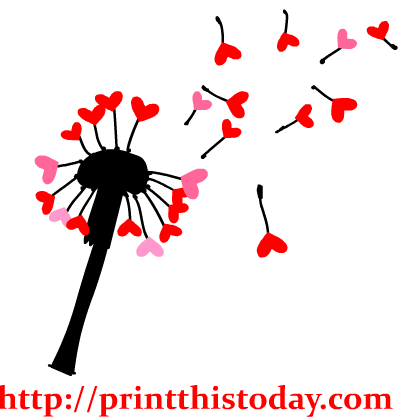 417x417 Hearts Dandelion Clip Art Clipart Panda