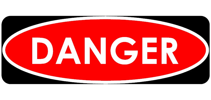 845x400 Danger Sign Clipart