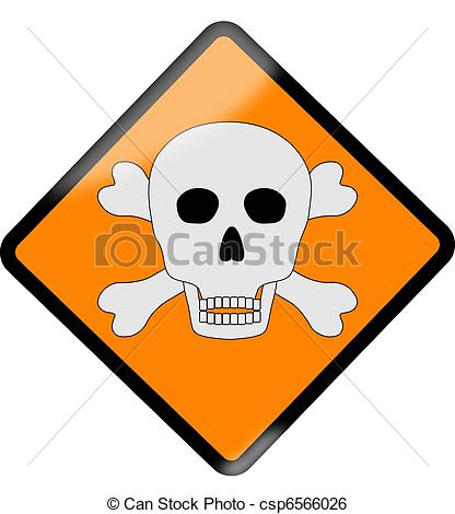 416x470 Yelow Danger Sign Stock Illustration