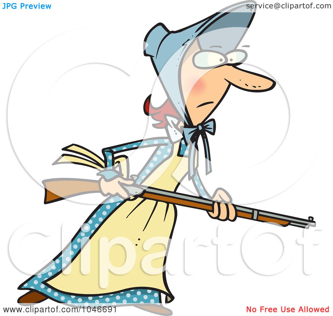 1080x1024 Royalty Free (Rf) Clip Art Illustration Of A Cartoon Pioneer Woman