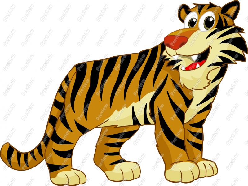 800x601 Animated Tiger Clipart
