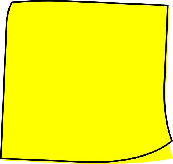 600x569 Yellow Note Clip Art