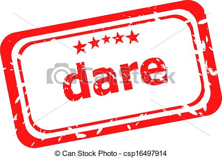 450x320 Dare Word On Red Rubber Old Business Stamp Clipart